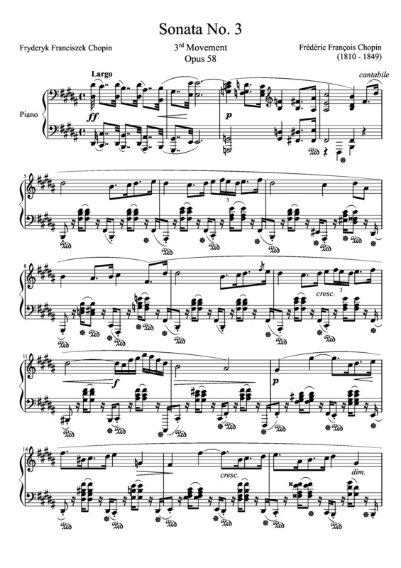Partitura da música Sonata No. 3 3rd Movement