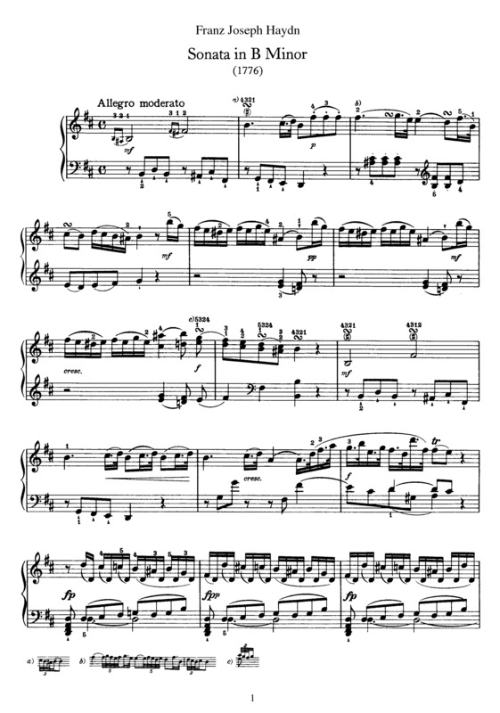 Partitura da música Sonata No. 32
