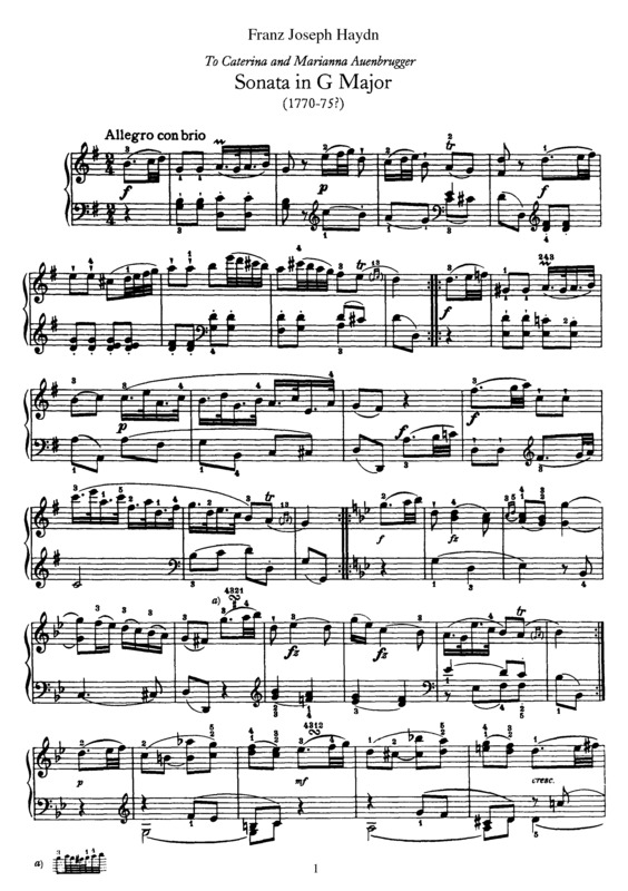 Partitura da música Sonata No. 39
