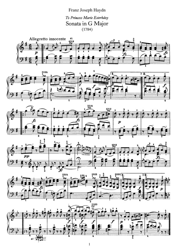 Partitura da música Sonata No. 40
