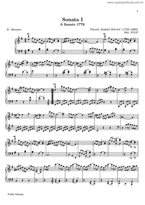 Partitura da música Sonata No. 42
