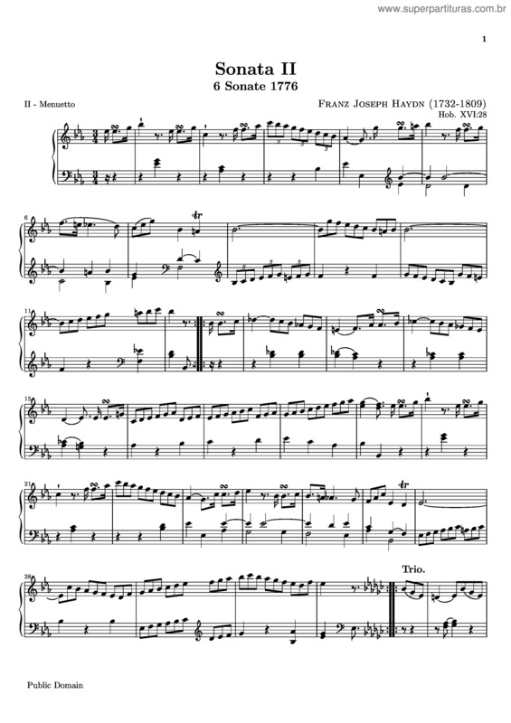 Partitura da música Sonata No. 43 v.2
