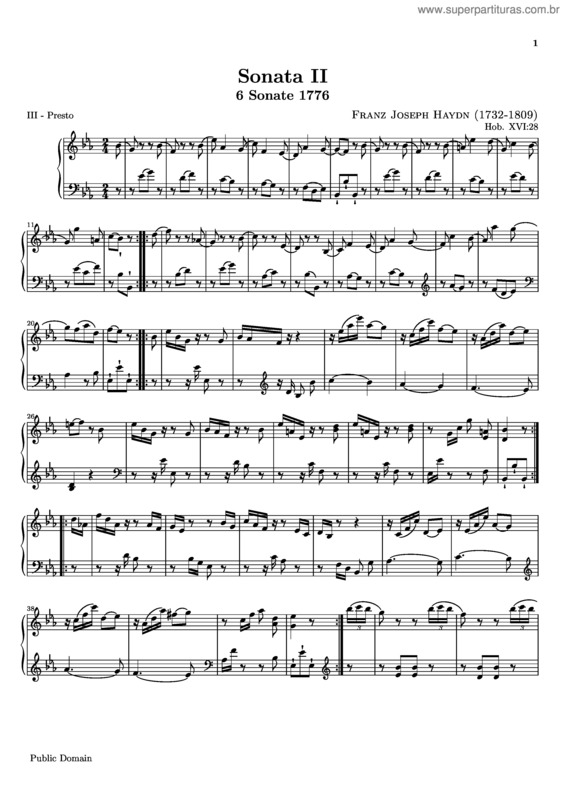 Partitura da música Sonata No. 43