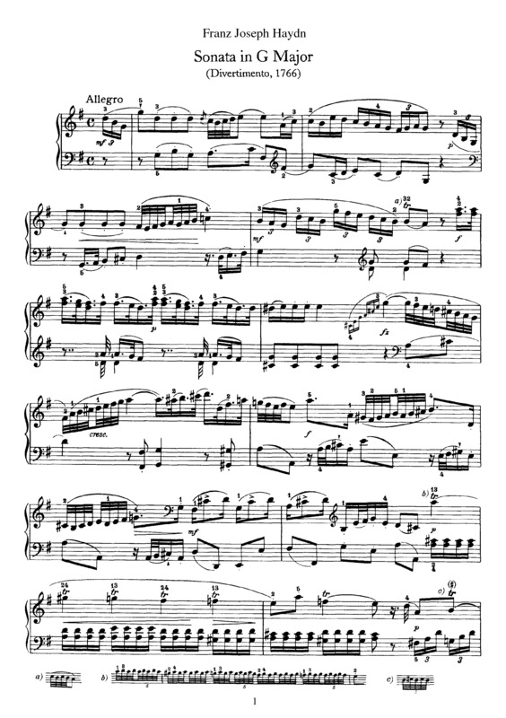 Partitura da música Sonata No. 6