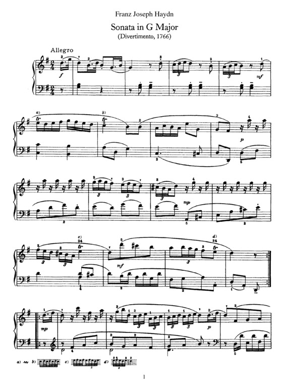 Partitura da música Sonata No. 8