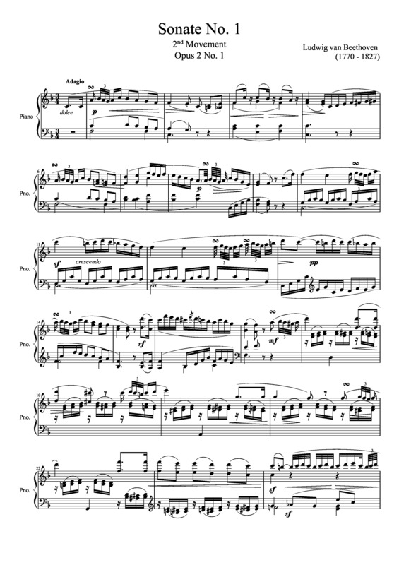 Partitura da música Sonata No 1 2nd Movement