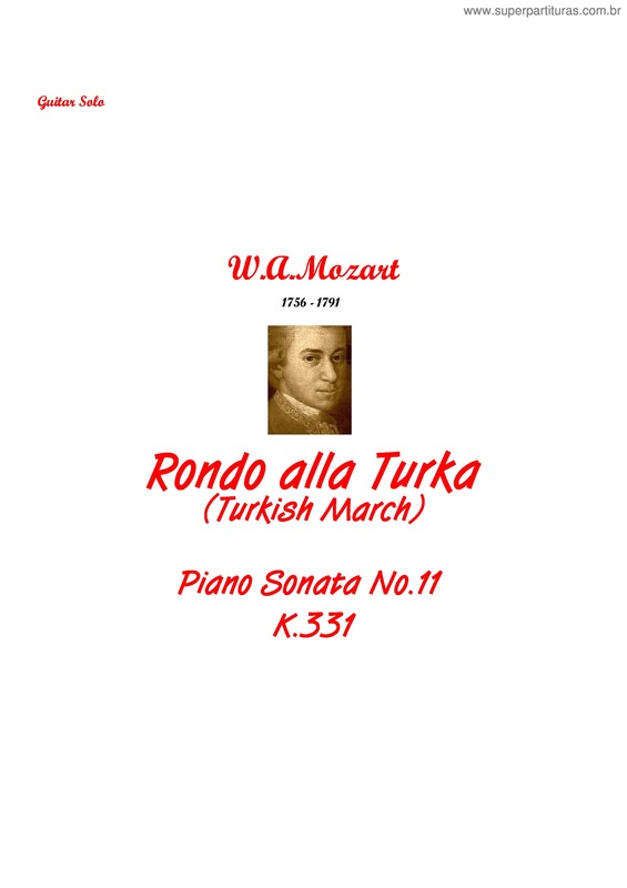 Partitura da música Sonata para piano n.º 11 v.11