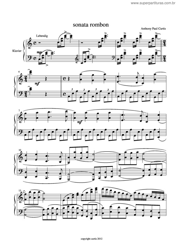 Partitura da música Sonata rombon
