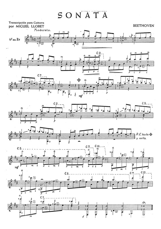 Partitura da música Sonata v.7