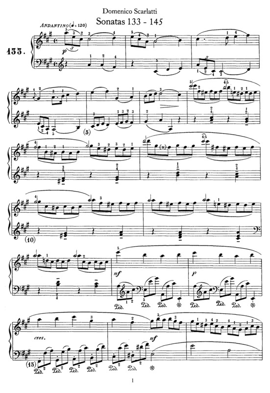 Partitura da música Sonatas 133-145