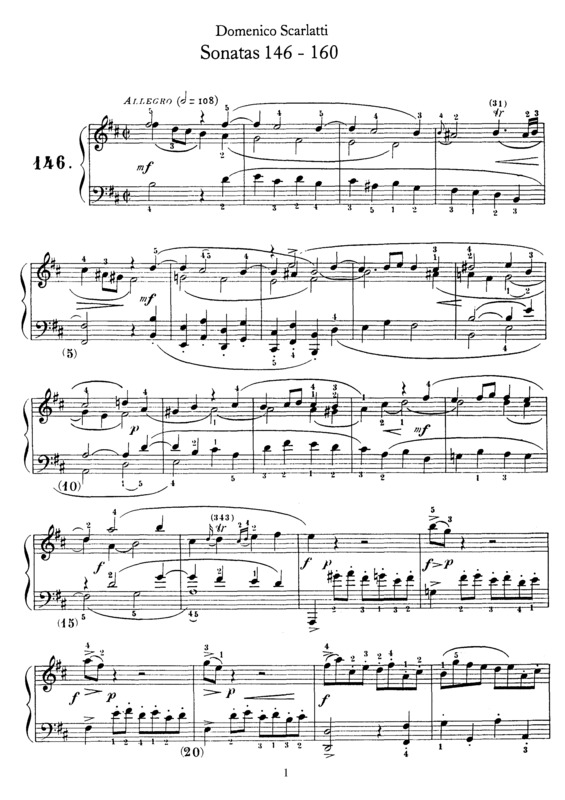 Partitura da música Sonatas 146-160