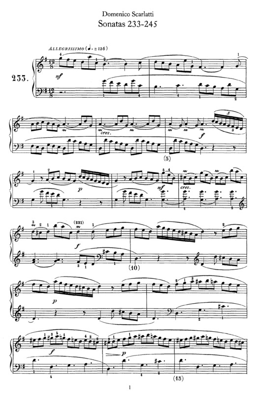 Partitura da música Sonatas 233-245