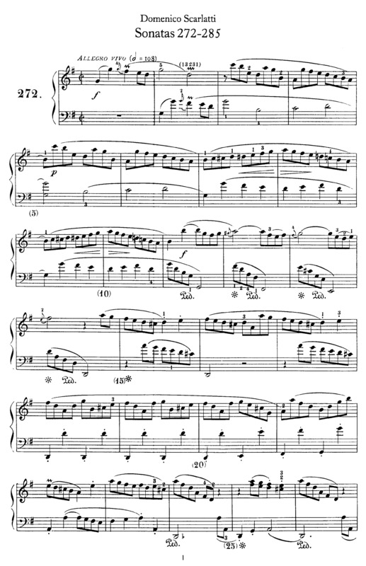 Partitura da música Sonatas 272-285
