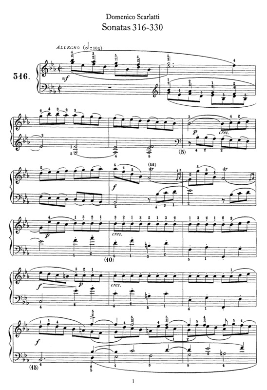 Partitura da música Sonatas 316-330