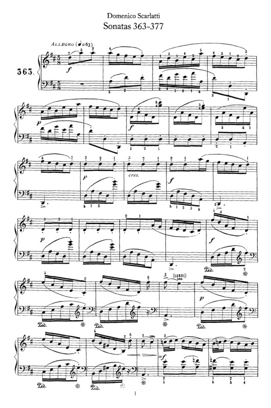 Partitura da música Sonatas 363-377