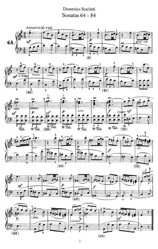 Partitura da música Sonatas 64-84