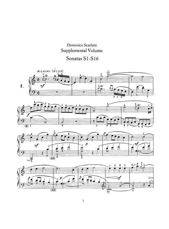 Partitura da música Sonatas S1-S16