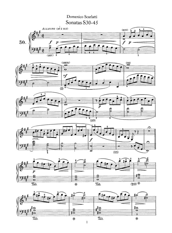 Partitura da música Sonatas S30-S45
