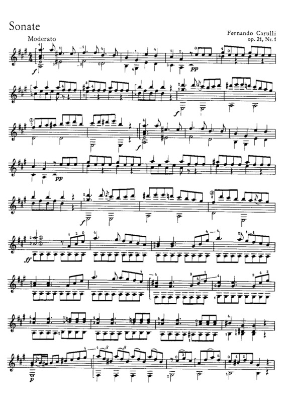 Partitura da música Sonate (Op 21 Nr 1)
