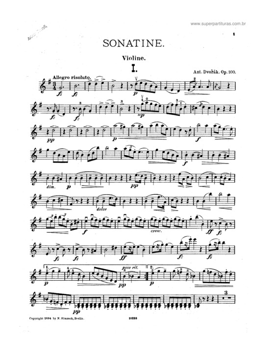 Partitura da música Sonatina v.7