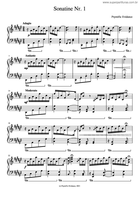 Partitura da música Sonatine 1 – Psyntific Evidance