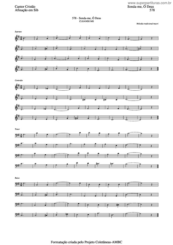 Partitura da música Sonda-Me, Ó Deus v.5