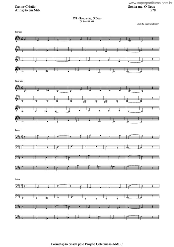 Partitura da música Sonda-Me, Ó Deus v.6