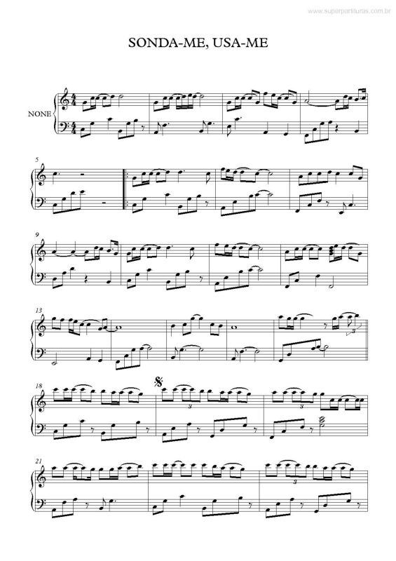 Partitura da música Sonda-me, Usa-me v.3