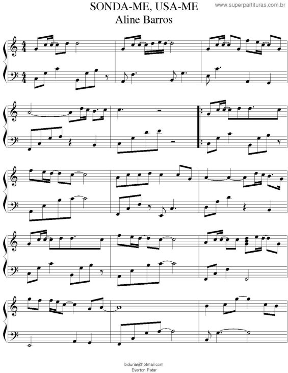 Partitura da música Sonda-me, Usa-me v.4