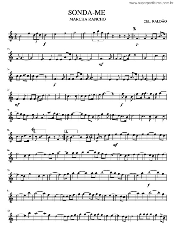 Partitura da música Sonda–Me v.9
