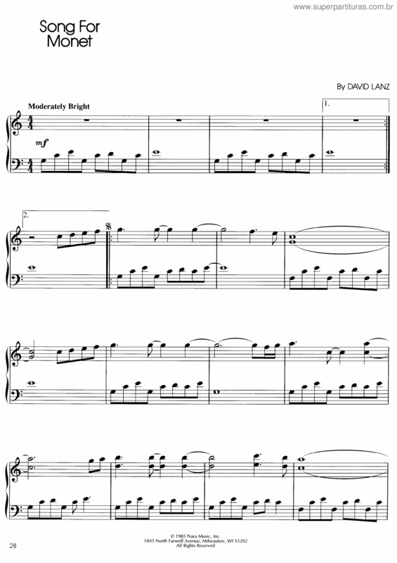 Partitura da música Song For Monet