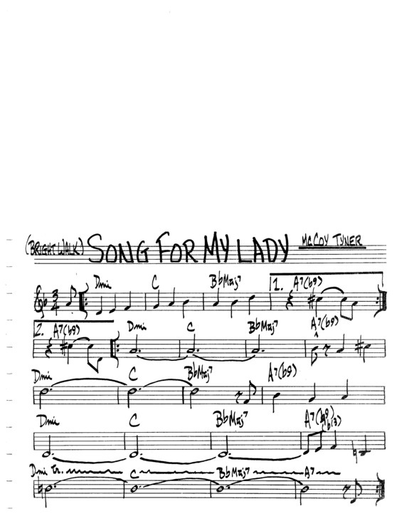 Partitura da música Song For My Lady v.3