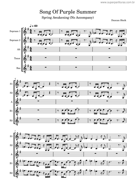 Partitura da música Song Of Purple Summer