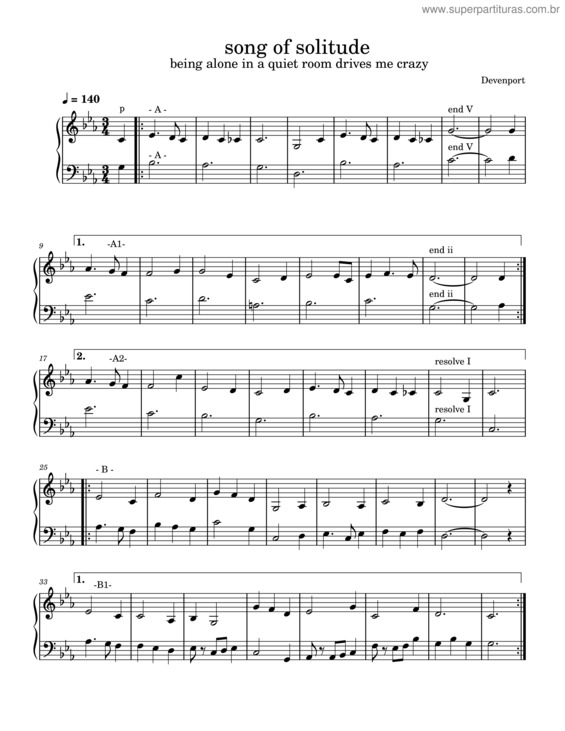 Partitura da música Song Of Solitude 11/21