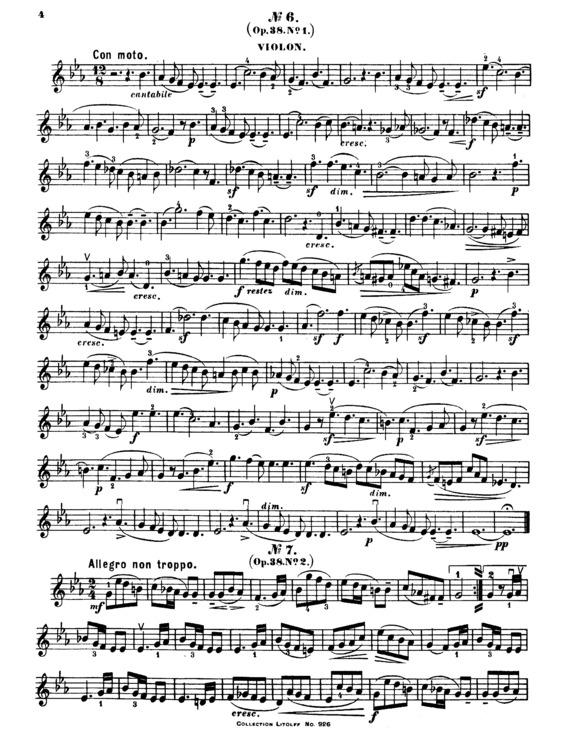 Partitura da música Song Without Words Op 38 No 2