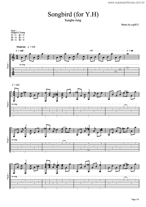 Partitura da música Songbird v.4