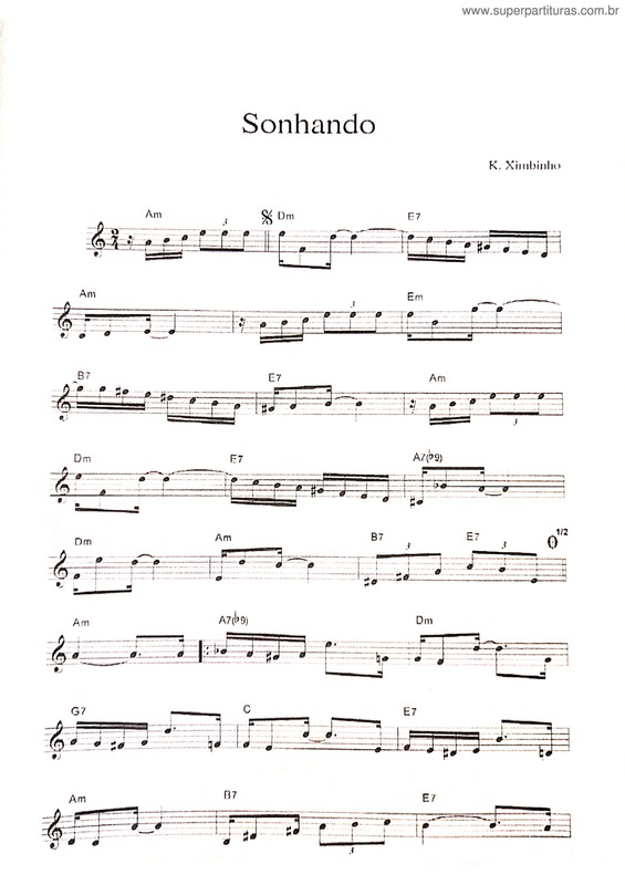 Partitura da música Sonhando v.13