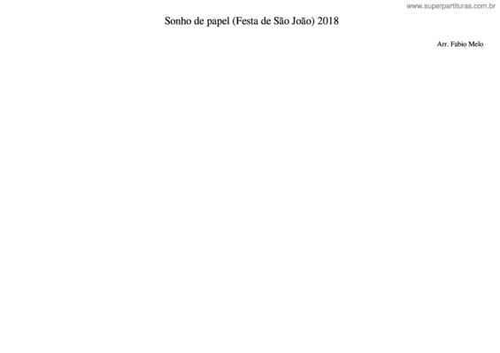 Partitura da música Sonho De Papel v.2