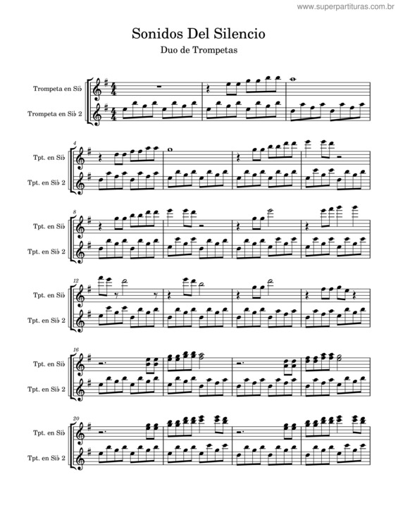 Partitura da música Sonidos Del Silencio