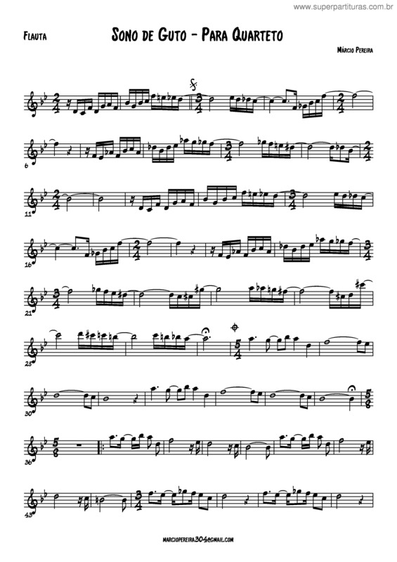 Partitura da música Sono de Gusto v.2
