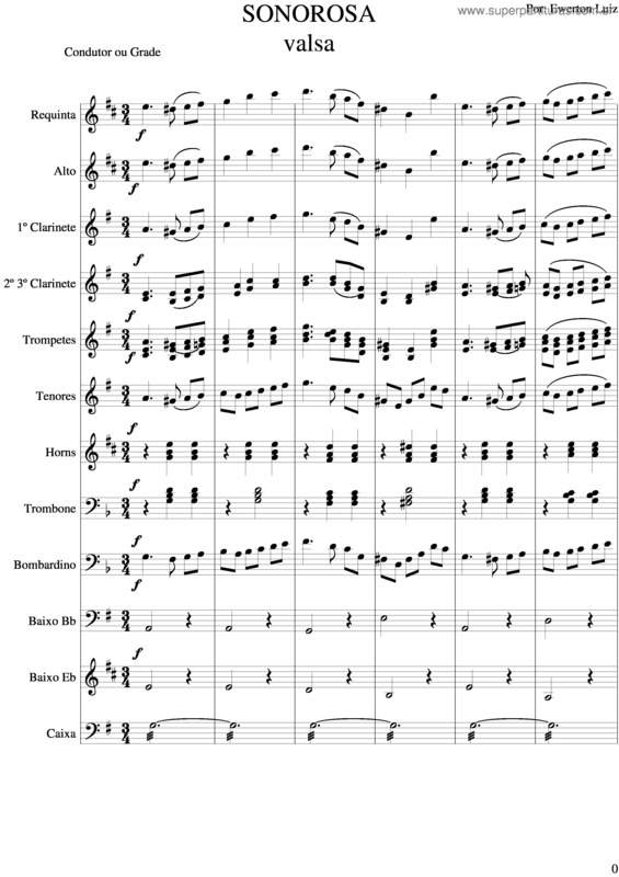 Partitura da música Sonorosa