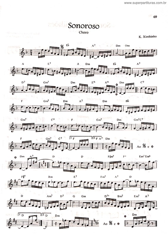 Partitura da música Sonoroso v.11