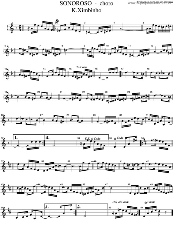 Partitura da música Sonoroso v.2