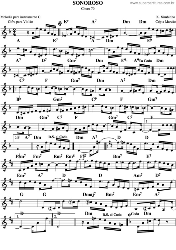 Partitura da música Sonoroso v.3