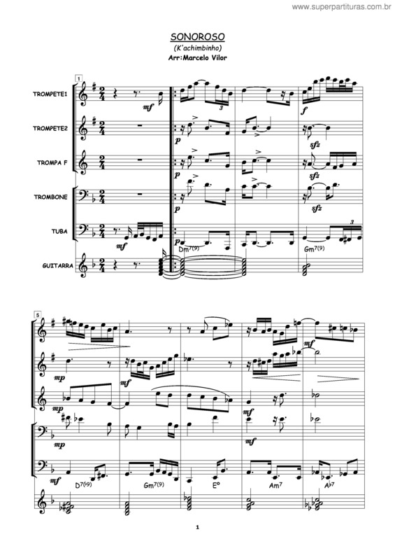 Partitura da música Sonoroso v.8