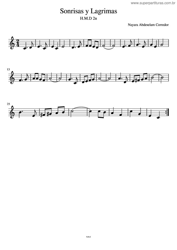 Partitura da música Sonrisas Y Lagrimas v.6