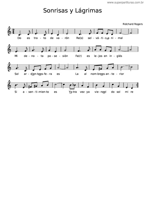 Partitura da música Sonrisas Y Lágrimas