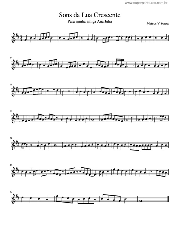 Partitura da música Sons Da Lua Crescente