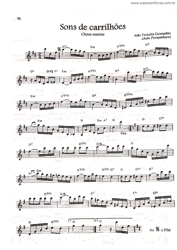 Partitura da música Sons De Carrilhoes v.6