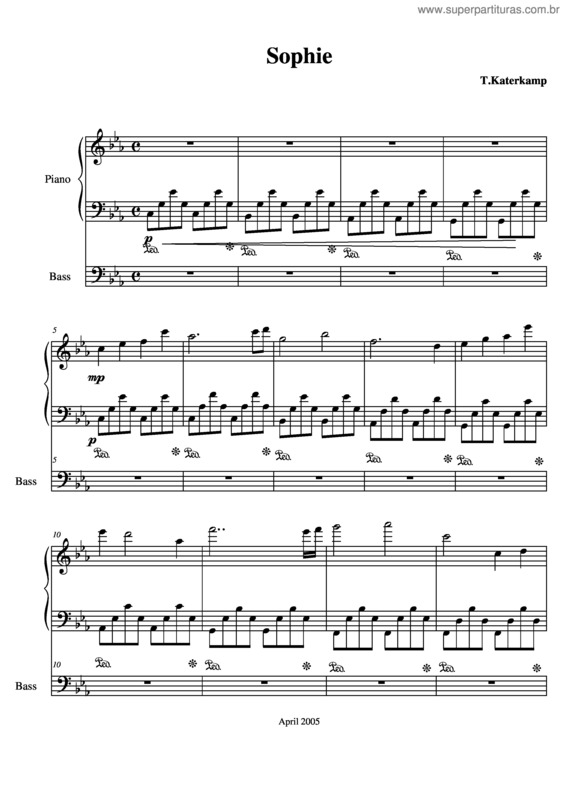 Partitura da música Sophie